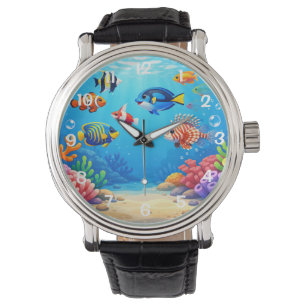 Reloj De Pulsera Peces Tropicales en Pecera
