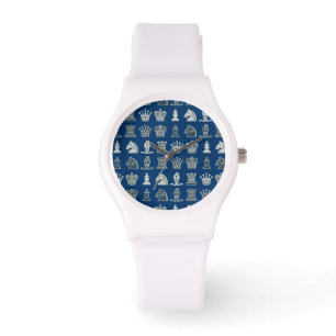 Reloj De Pulsera Pedazos de ajedrez en filas