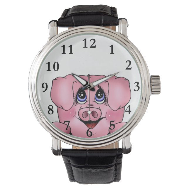 Reloj De Pulsera Peeking Piggy Watch (Anverso)