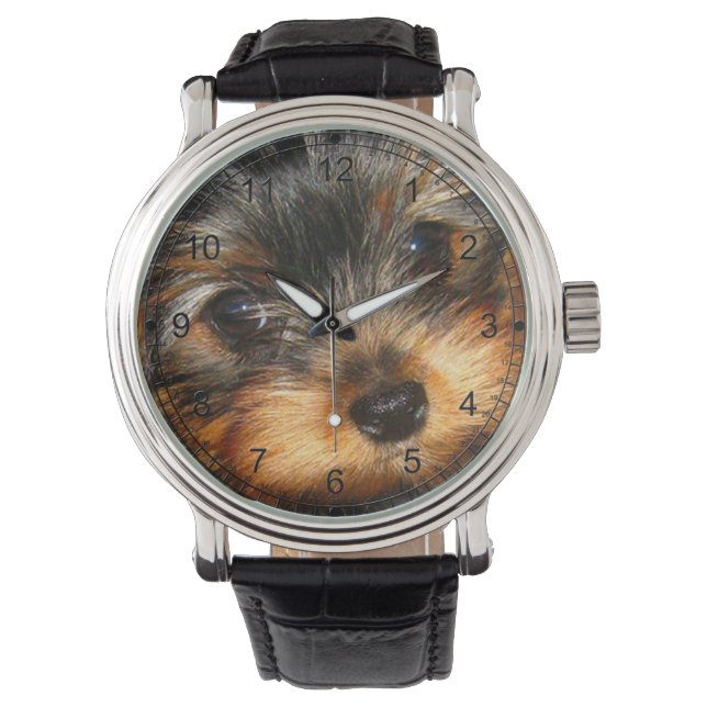 Reloj De Pulsera Peeping Yorkie (Anverso)