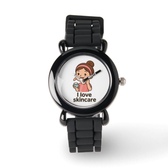 Reloj De Pulsera Pegatina de Cuidados Cutáneos Chica - Personalizad (Anverso)