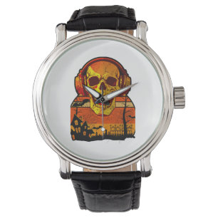 Reloj De Pulsera Pegatina del cráneo Retro Hallowen