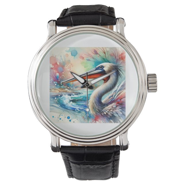 Reloj De Pulsera Pelican Eel Serenity 070824AREF136 - Watercolor (Anverso)