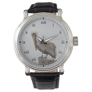 Reloj De Pulsera Pelícano de Luisiana Brown