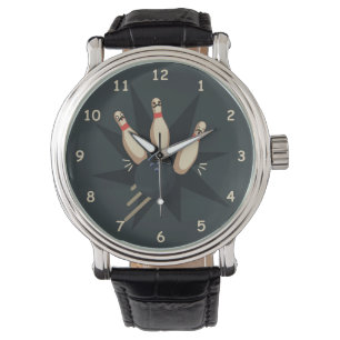 Reloj De Pulsera Pelota de boliche aguda venas de miedo