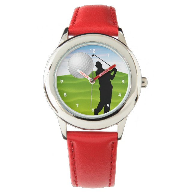 Reloj De Pulsera Pelota de golf que viene a ti (Anverso)