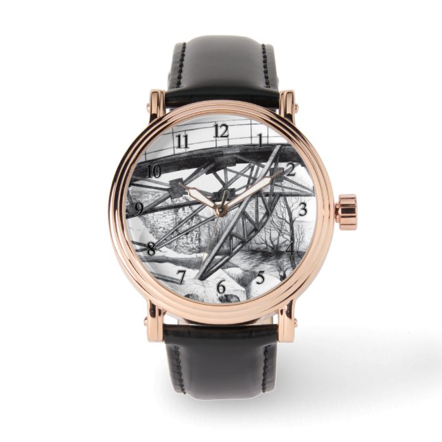 Reloj De Pulsera Pencilra de la antigua pasarela Monocromo (Anverso)