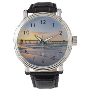 Reloj De Pulsera Pensacola Pier Shoreline Sunrise Wririse Watch