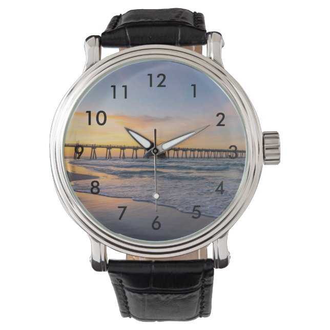 Reloj De Pulsera Pensacola Pier Shoreline Sunrise Wririse Watch (Anverso)