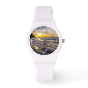 Reloj De Pulsera Pensacola Splashing Waves Sunrise Women's Watch