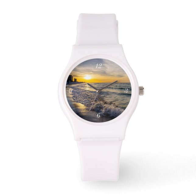 Reloj De Pulsera Pensacola Splashing Waves Sunrise Women's Watch (Anverso)