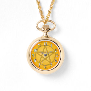 Reloj De Pulsera Pentáculo amarillo del aire