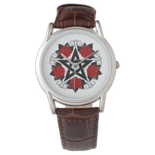 Reloj De Pulsera Pentagram con rosas rojas
