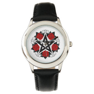 Reloj De Pulsera Pentagram con rosas rojas