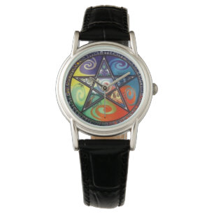 Reloj De Pulsera Pentagram Wiccan