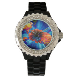 Reloj De Pulsera Peonies in Blue Light