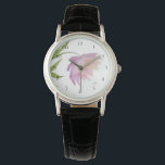 Reloj De Pulsera *~* Peony Watercolor Lavanda Rosa Popular Floral<br><div class="desc">* Una lavanda encantadora y rosa sobre un fondo blanco resplandeciente. Este diseño es una impresionante flor de color agua muy bonito que adorna la cara de este reloj clásico y elegante de las mujeres. * La correa es de cuero negro de buena calidad. El reloj es atemporal y su...</div>
