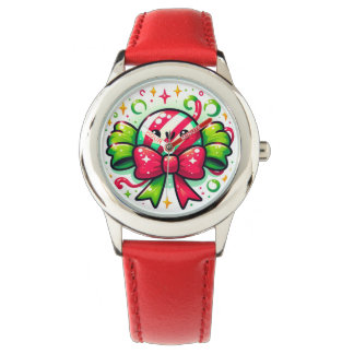 Reloj De Pulsera Peppermint Joy: Holiday Candy Character