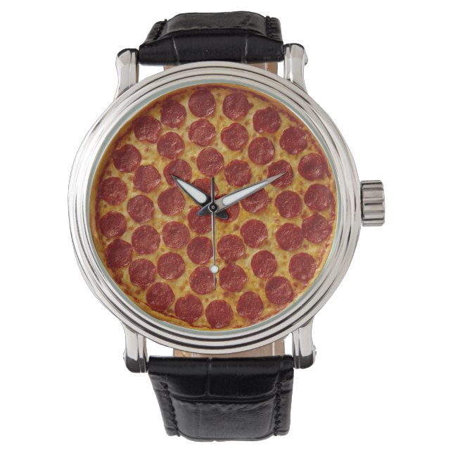 Reloj De Pulsera Pepperoni Pizza (Anverso)