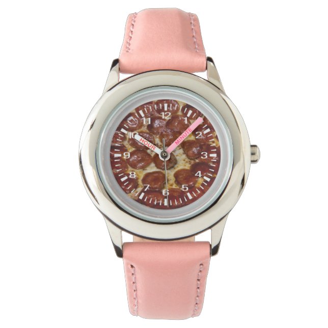 Reloj De Pulsera Pepperoni Pizza (Anverso)