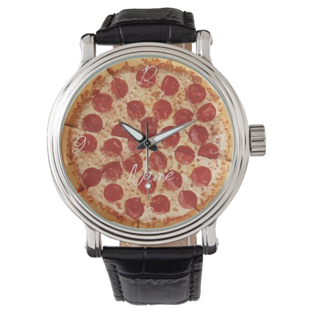 Reloj De Pulsera Pepperoni Pizza Thunder_Cove (Anverso)