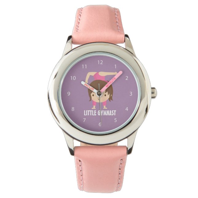 Reloj De Pulsera Pequeña Gimnasia Chica Gimnasia Cuidada Pose (Anverso)