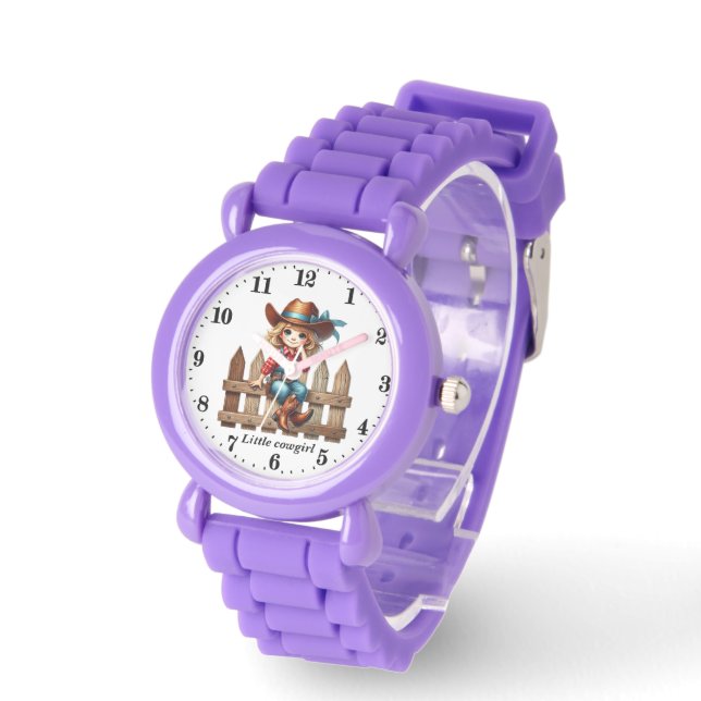 Reloj De Pulsera Pequeña vaquera con nombre (Ángulo)