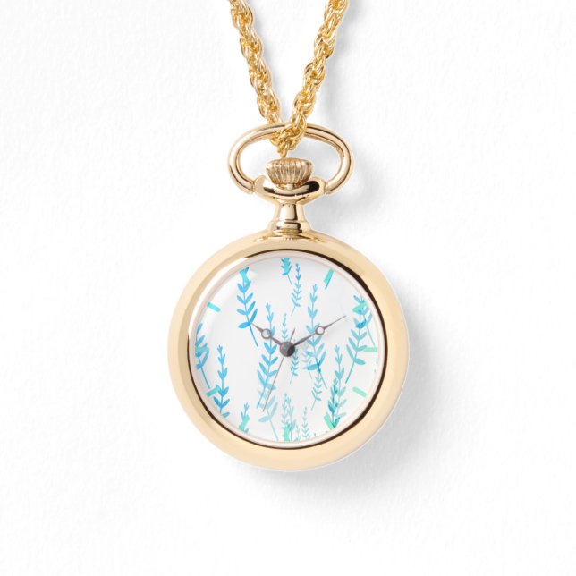 Reloj De Pulsera Pequeñas pelucas con hojas (Anverso)