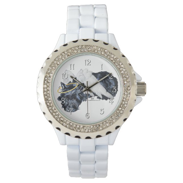 Reloj De Pulsera Pequeño Angel Escocés Descansando (Anverso)