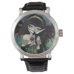 Reloj De Pulsera Pequeño Arte de Fantasía de Vampiro Gótico