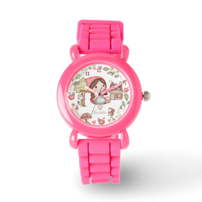 Reloj De Pulsera Pequeño Caperucita Roja Cute caprichoso (Anverso)