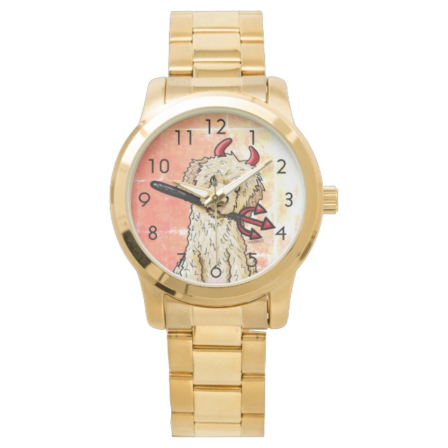 Reloj De Pulsera Pequeño diablo DOODLEMOJI KiniArt Watch (Anverso)