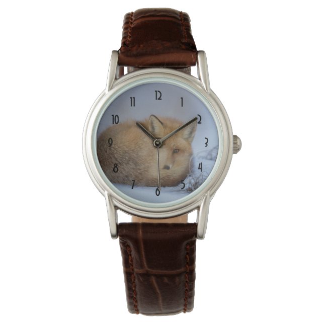 Reloj De Pulsera Pequeño Fox Maldita Foto De Invierno (Anverso)