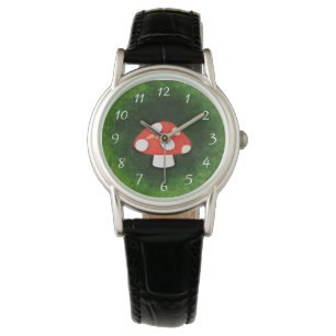 Reloj De Pulsera Pequeño hongo rojo