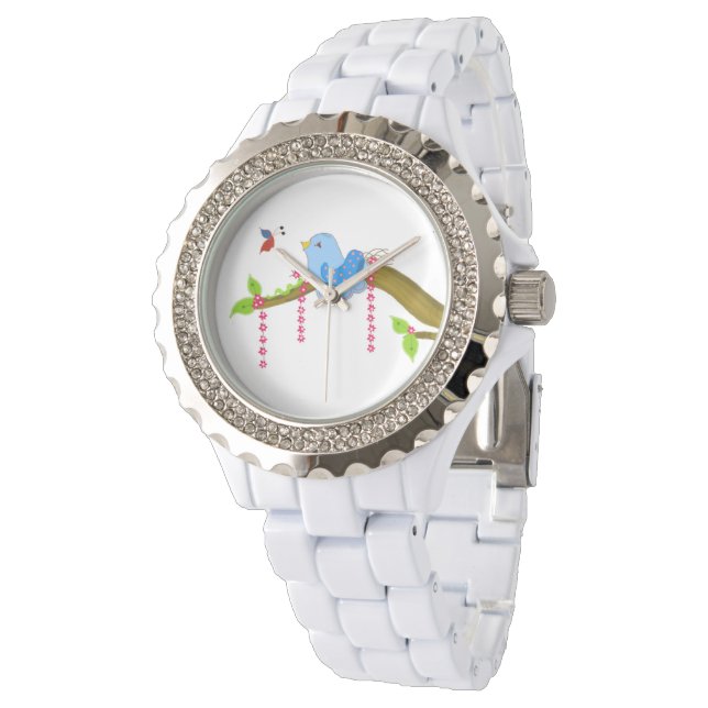 Reloj De Pulsera Pequeño pájaro azul (Angular)