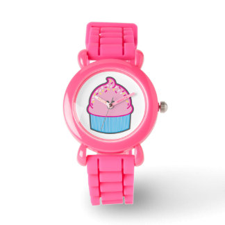 Reloj De Pulsera Pequeño pastel de tarta rosada