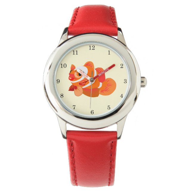 Reloj De Pulsera Pequeño regalo de observación de peces de oro (Anverso)