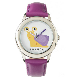 Reloj De Pulsera Pequeño SNAIL morado personalizado