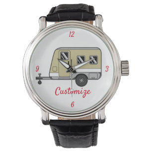 Reloj De Pulsera Pequeño Tan Caravana Camper Thunder_Cove