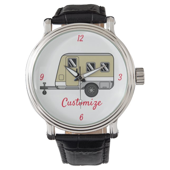 Reloj De Pulsera Pequeño Tan Caravana Camper Thunder_Cove (Anverso)