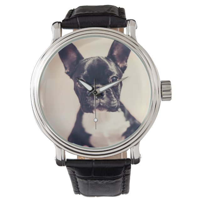 Reloj De Pulsera Pequeño y pequeño pimiento negro y blanco (Anverso)