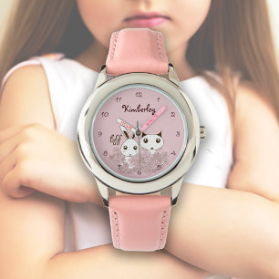Reloj De Pulsera Pequeños amigos de animales conejitos de Kitten Ch