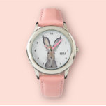 Reloj De Pulsera Pequeños Chicas Conejo Conejo Rosa Niños Animales<br><div class="desc">Cuto,  chicas,  floral,  conejo conejito,  reloj acuático animal de bosque. Girly,  perfecto para los niños. Personalízalo con el nombre de su hijo.</div>