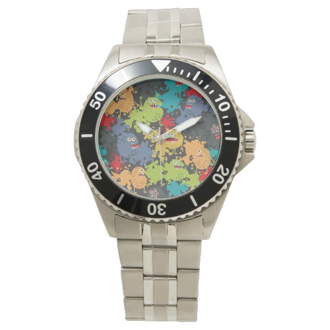 Reloj De Pulsera Pequeños monstruos graciosos (Anverso)