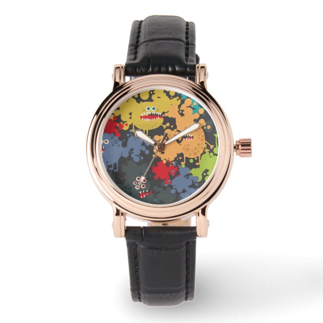 Reloj De Pulsera Pequeños monstruos graciosos (Anverso)