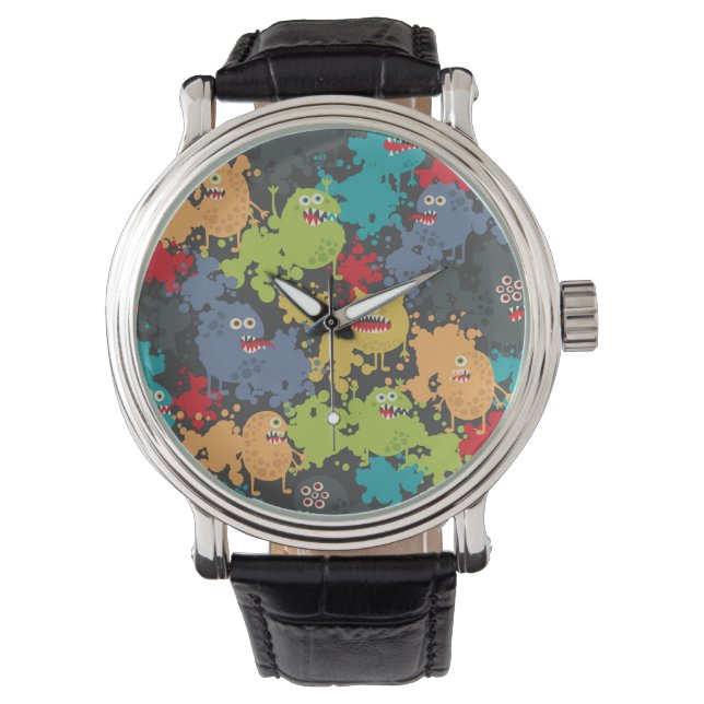 Reloj De Pulsera Pequeños monstruos graciosos (Anverso)