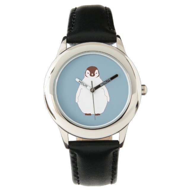 Reloj De Pulsera Pequeños niños pingüinos marrones vigilan (Anverso)