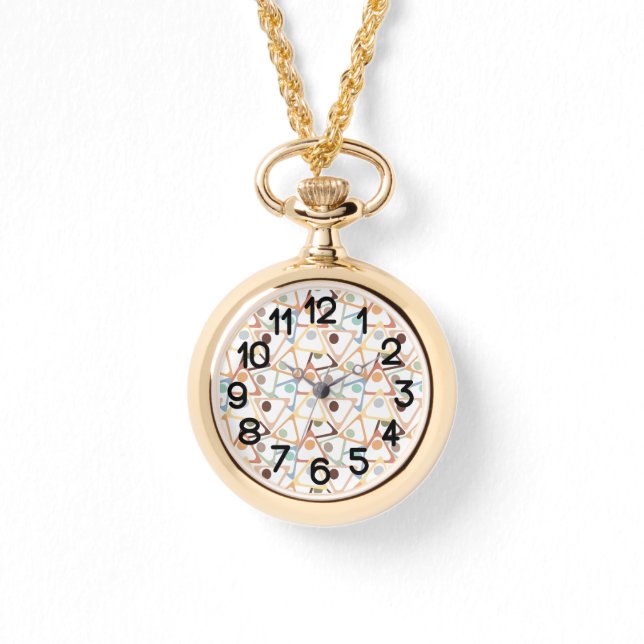 Reloj De Pulsera Pequeños triángulos pasteles (Anverso)