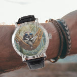 Reloj De Pulsera Pereza divertida con gafas de sol en una hamaca<br><div class="desc">Este reloj muestra una pereza divertida con gafas de sol enfriándose en una hamaca en la jungla. ¡Un motivo divertido para todos con humor! Idea de regalo de Guay para los hombres,  regalo del día del padre genial".</div>