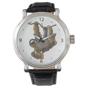 Reloj De Pulsera perezoso de tres dedos marrón